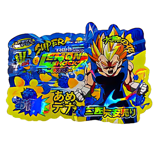 50 Pack - 3.5G Shaped Mylar Bags - Kandy Depo Super Lemon Shockz