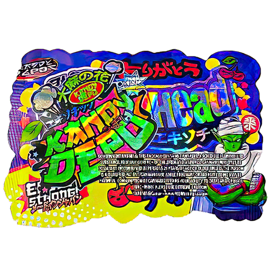 50 Pack - 3.5G Shaped Mylar Bags - Kandy Depo Black Cherry Lemonhead