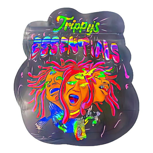 50 Pack - 3.5G Shaped Mylar Bags - Trippy's Essentials