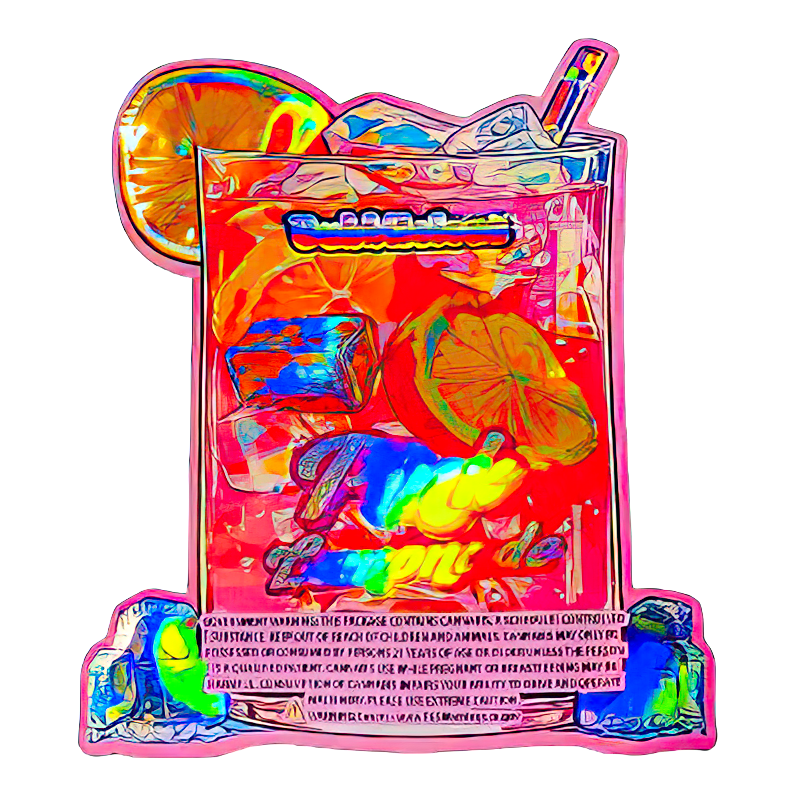 50 Pack - 3.5G Shaped Mylar Bags - Bubblicious Pink Lemonade