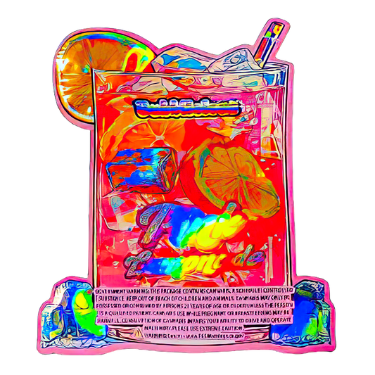 50 Pack - 3.5G Shaped Mylar Bags - Bubblicious Pink Lemonade