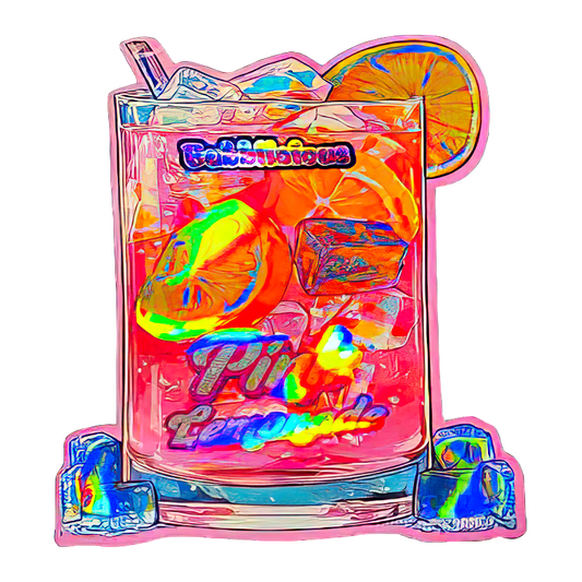 50 Pack - 3.5G Shaped Mylar Bags - Bubblicious Pink Lemonade