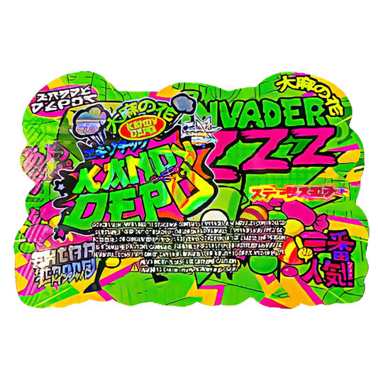 50 Pack - 3.5G Shaped Mylar Bags - Kandy Depo Invader ZZZ