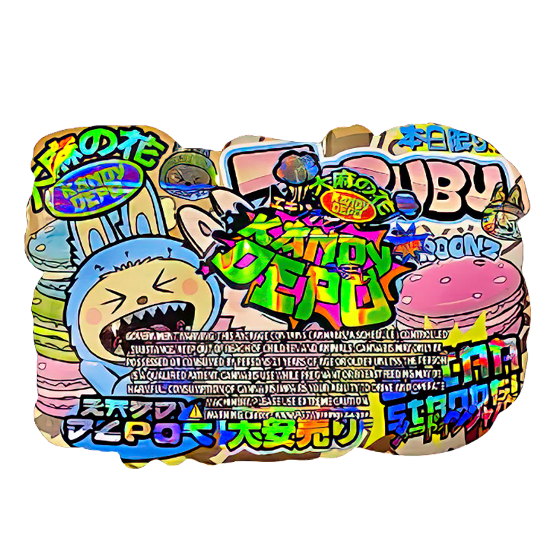 50 Pack - 3.5G Shaped Mylar Bags - Kandy Depo Zabubu