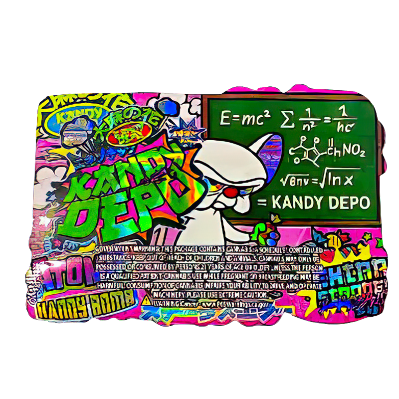50 Pack - 3.5G Shaped Mylar Bags - Kandy Depo Atomic Handy Bomb