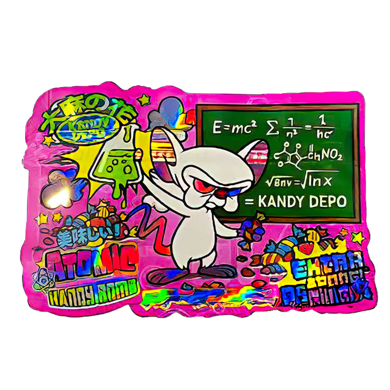50 Pack - 3.5G Shaped Mylar Bags - Kandy Depo Atomic Handy Bomb