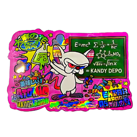 50 Pack - 3.5G Shaped Mylar Bags - Kandy Depo Atomic Handy Bomb
