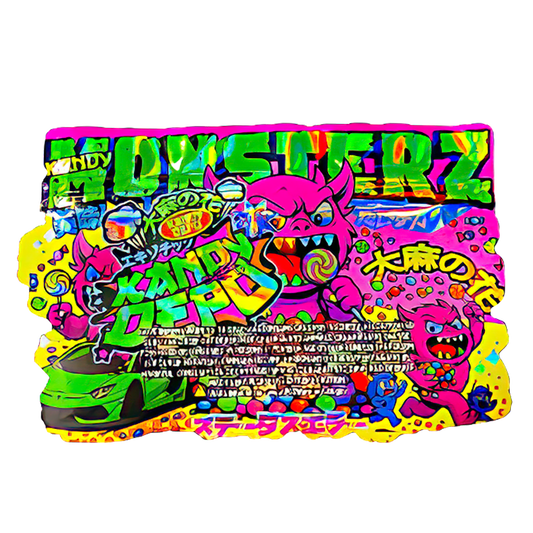 50 Pack - 3.5G Shaped Mylar Bags - Kandy Depo Monsterz