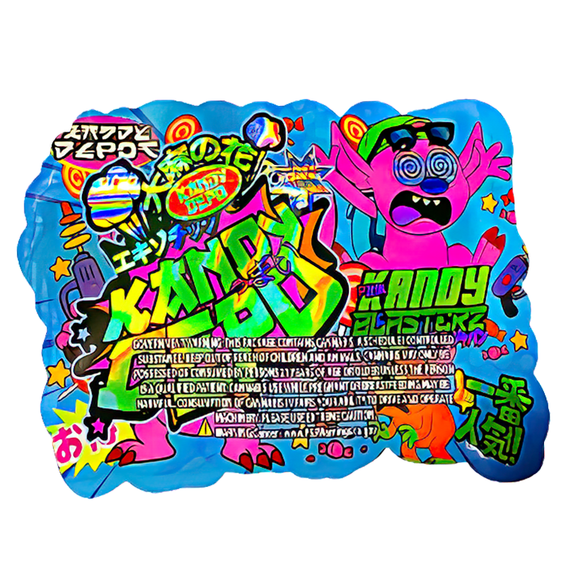 50 Pack - 3.5G Shaped Mylar Bags - Kandy Depo Kandy Blasterz