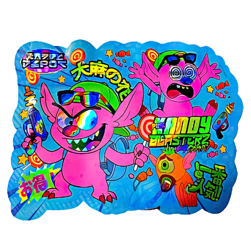 50 Pack - 3.5G Shaped Mylar Bags - Kandy Depo Kandy Blasterz