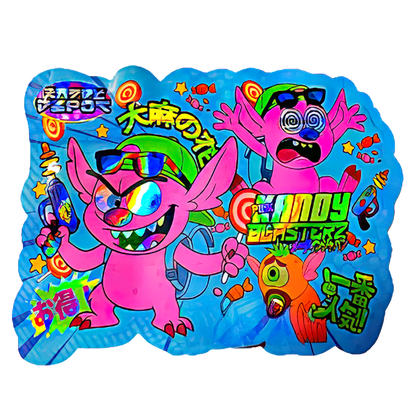 50 Pack - 3.5G Shaped Mylar Bags - Kandy Depo Kandy Blasterz