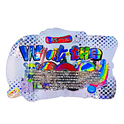 50 Pack - 3.5G Shaped Mylar Bags - Gas Only What The Pop