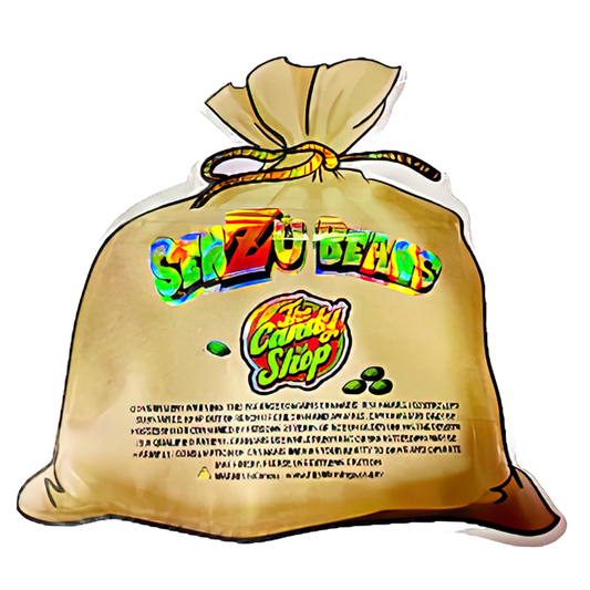 50 Pack - 3.5G Shaped Mylar Bags - The Candy Shop Senzu Beans