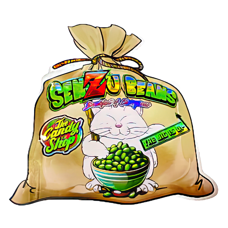 50 Pack - 3.5G Shaped Mylar Bags - The Candy Shop Senzu Beans