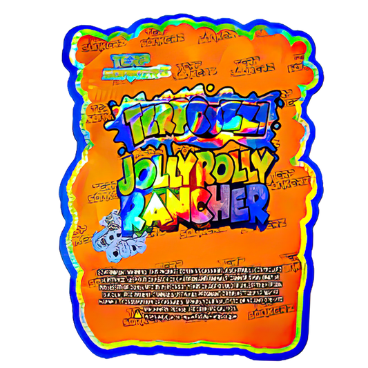 50 Pack - 3.5G Shaped Mylar Bags - Terp Cozzi Jolly Rolly Rancher