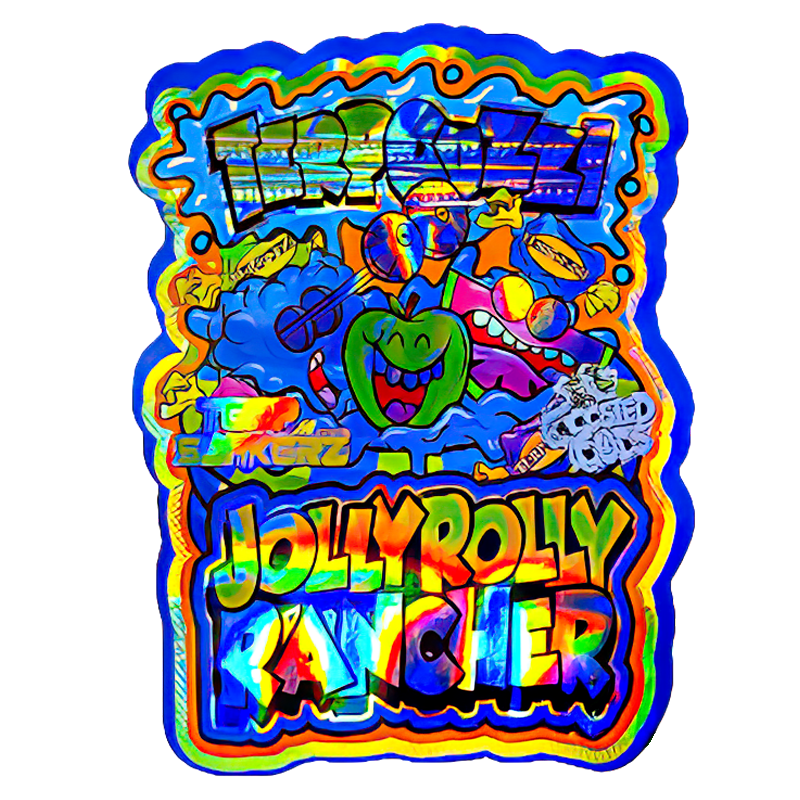 50 Pack - 3.5G Shaped Mylar Bags - Terp Cozzi Jolly Rolly Rancher