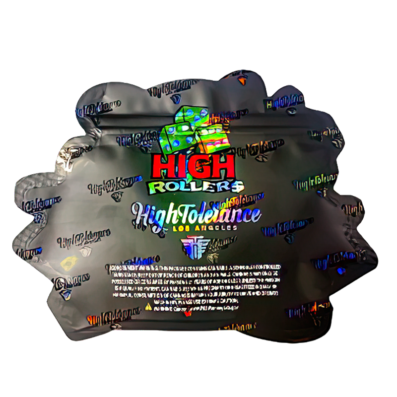 50 Pack - 3.5G Shaped Mylar Bags - High Tolerance High Rollers Lucky Spin 777