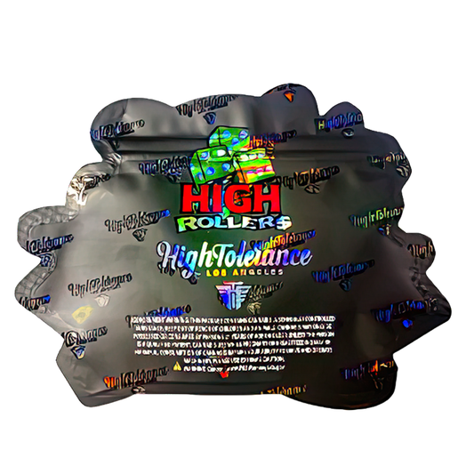 50 Pack - 3.5G Shaped Mylar Bags - High Tolerance High Rollers Lucky Spin 777