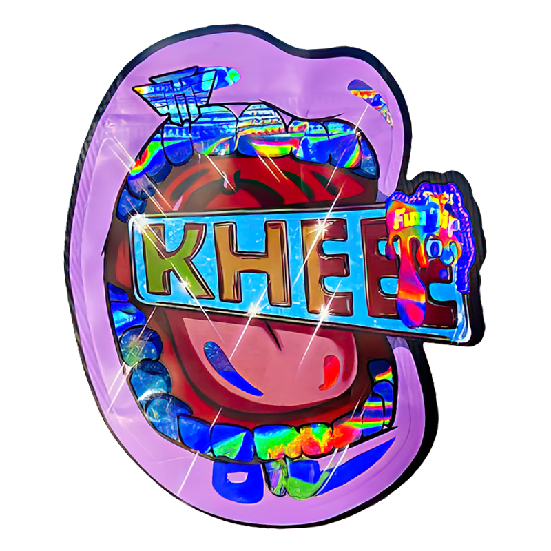 50 Pack - 3.5G Shaped Mylar Bags - High Tolerance Fun Dip Kheee