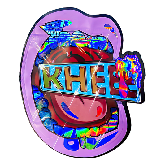 50 Pack - 3.5G Shaped Mylar Bags - High Tolerance Fun Dip Kheee