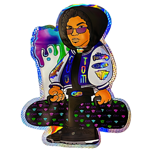 50 Pack - 3.5G Shaped Mylar Bags - High Tolerance Custom Fun Dip