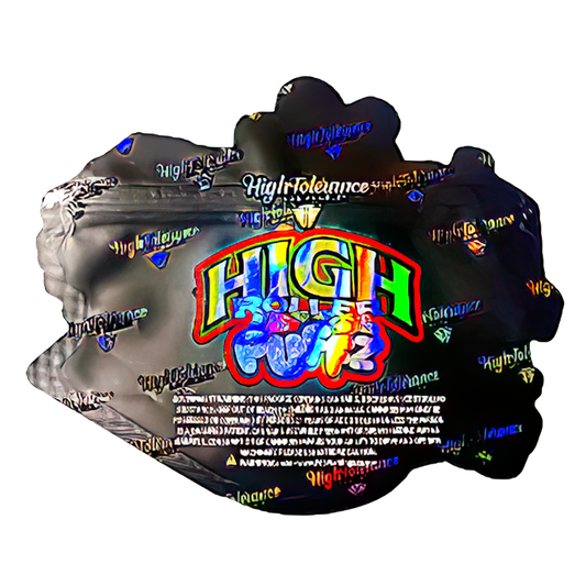 50 Pack - 3.5G Shaped Mylar Bags - High Tolerance High Roller Puffz