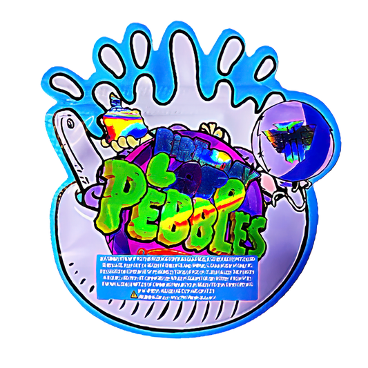 50 Pack - 3.5G Shaped Mylar Bags - High Tolerance Birthday Lato Pebbles