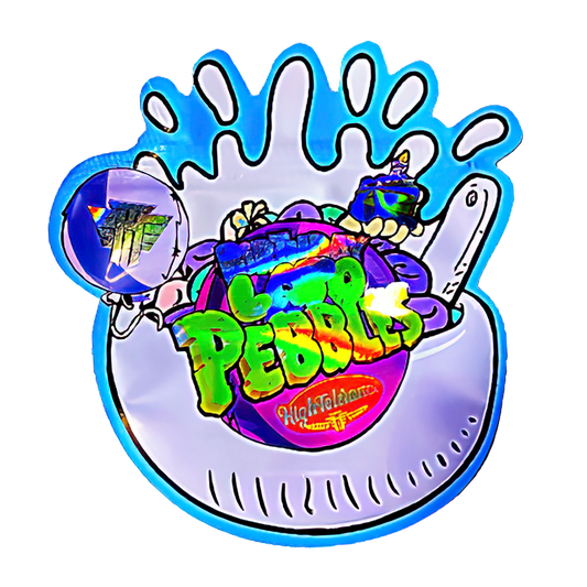 50 Pack - 3.5G Shaped Mylar Bags - High Tolerance Birthday Lato Pebbles