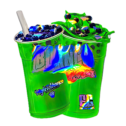 50 Pack - 3.5G Shaped Mylar Bags - High Tolerance Blanco Bobaz