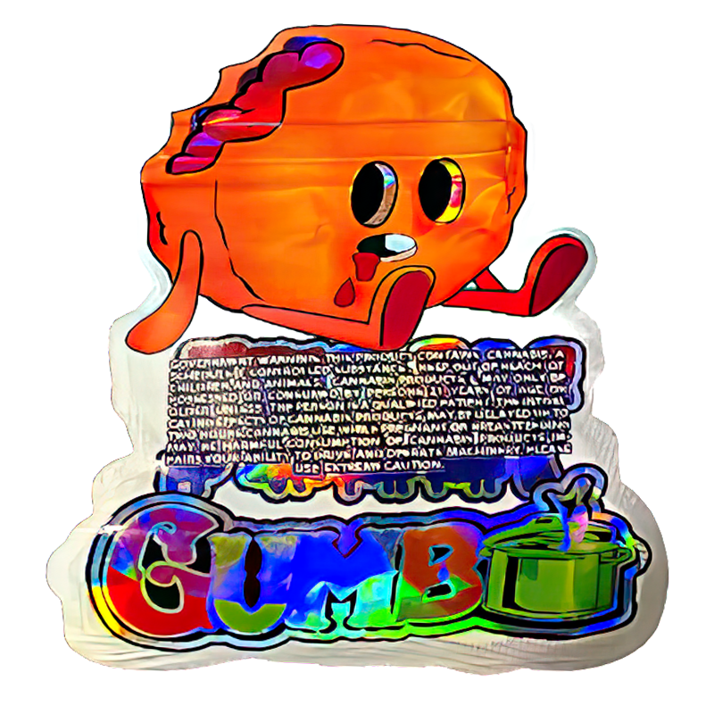 50 Pack - 3.5G Shaped Mylar Bags - Jelly Gumbo