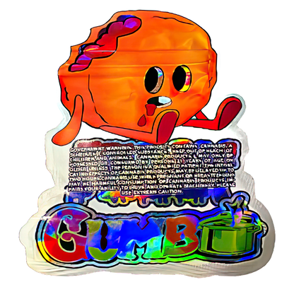 50 Pack - 3.5G Shaped Mylar Bags - Jelly Gumbo