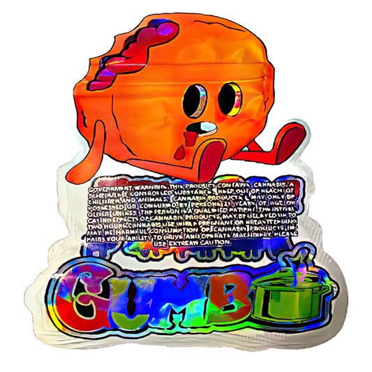 50 Pack - 3.5G Shaped Mylar Bags - Jelly Gumbo