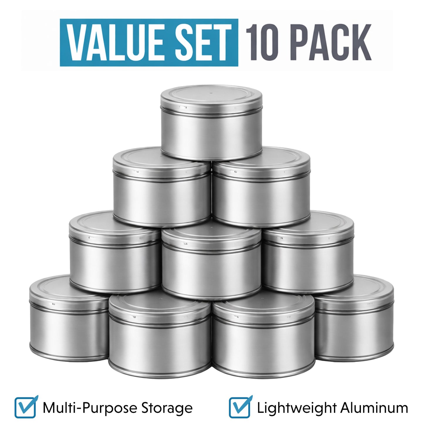10 Pack 3.5g Pull-Top Tin Can Storage Containers Mystery Bundle - Assorted Designs