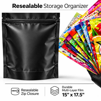 12Pack – 1lb XXL Exotic Mylar Bags - Choose Your Style