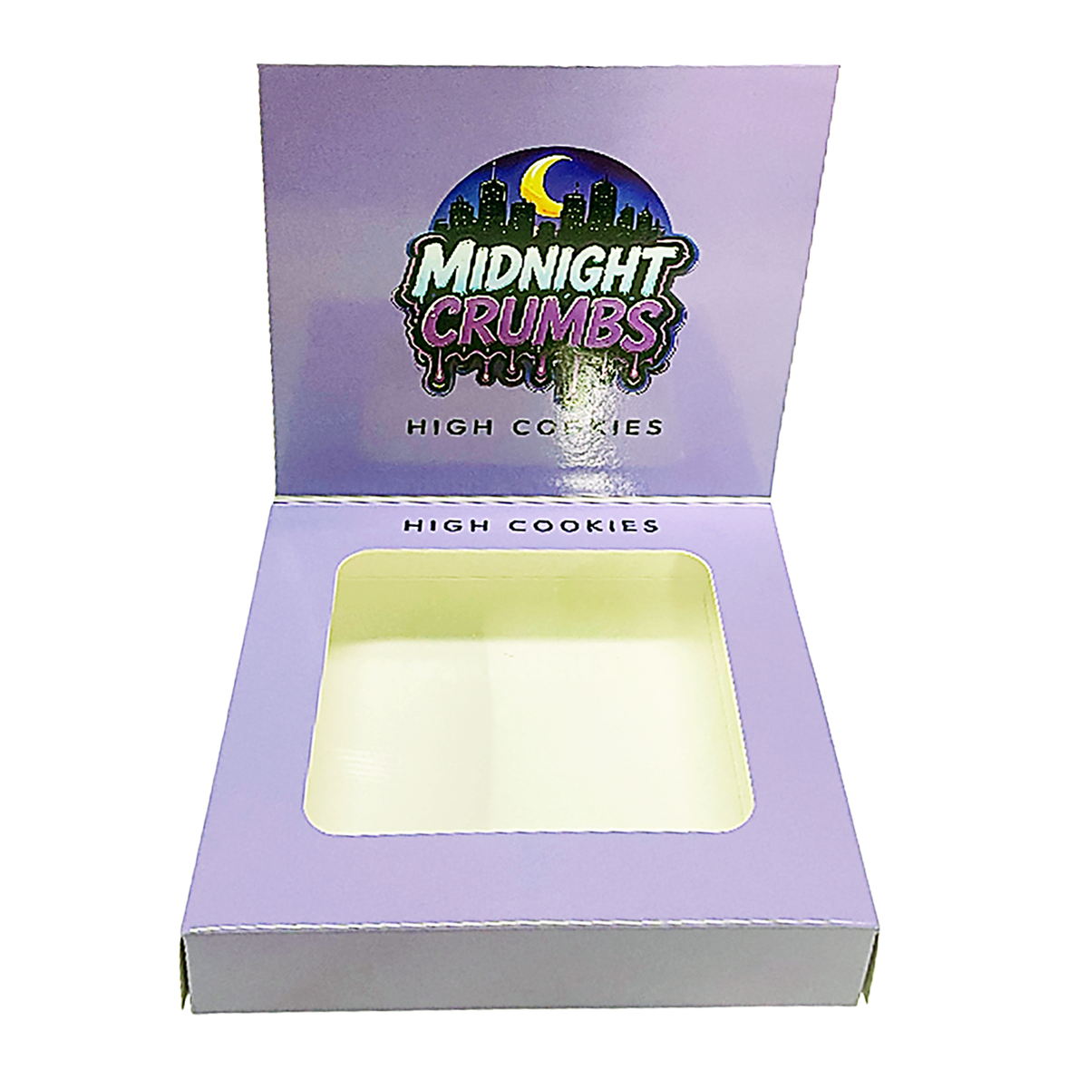 12 Pack Midnight Crumbs Shaped Bag & Window Box Set - Midnight Crumbs Pink Glaze