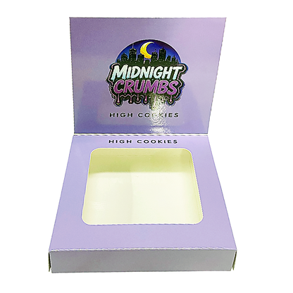 12 Pack Midnight Crumbs Shaped Bag & Window Box Set - Midnight Crumbs Pink Glaze