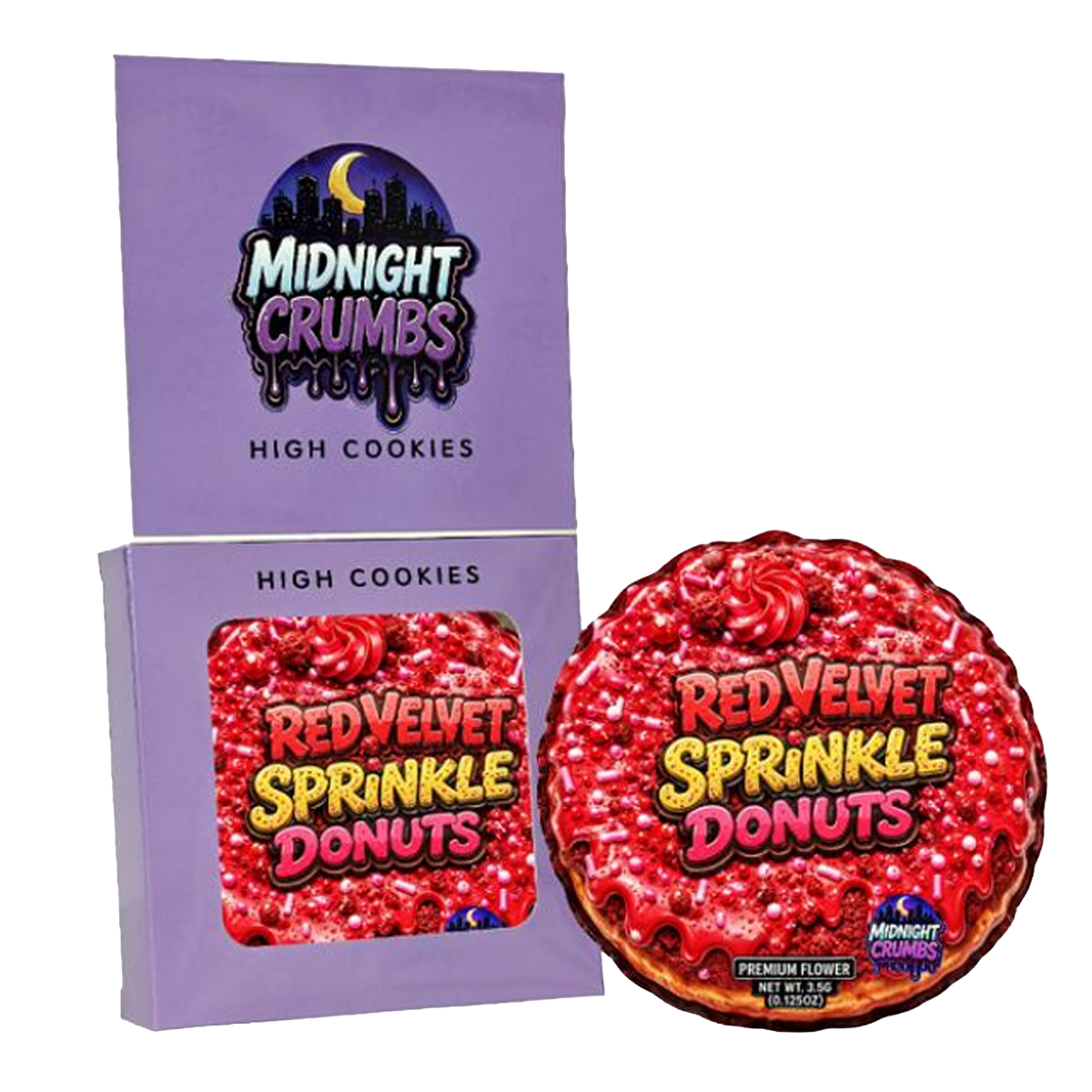 12 Pack Midnight Crumbs Shaped Bag & Window Box Set – Choose Your Design