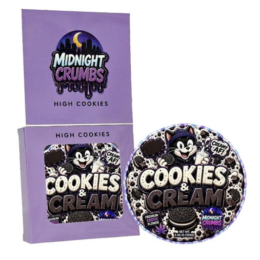 12 Pack Midnight Crumbs Shaped Bag & Window Box Set - Midnight Crumbs Cookies & Cream