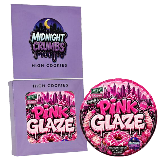 12 Pack Midnight Crumbs Shaped Bag & Window Box Set - Midnight Crumbs Pink Glaze