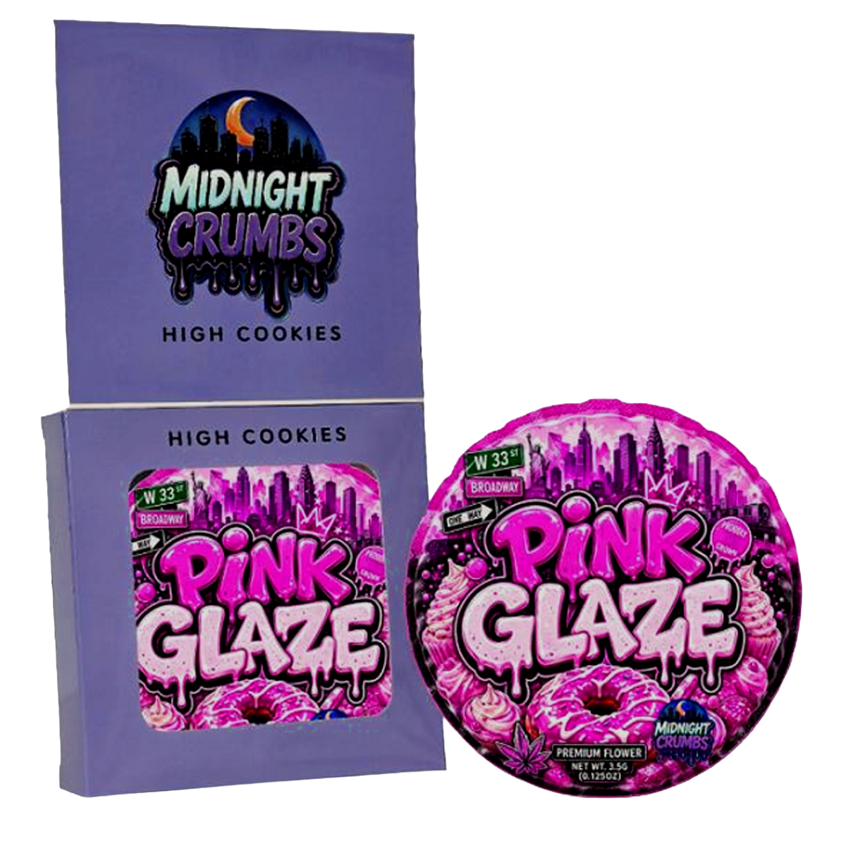 12 Pack Midnight Crumbs Shaped Bag & Window Box Set – Choose Your Design