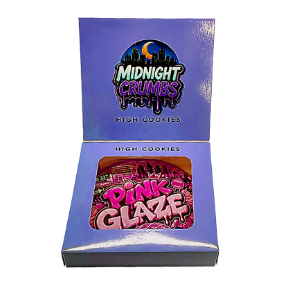 12 Pack Midnight Crumbs Shaped Bag & Window Box Set - Midnight Crumbs Pink Glaze