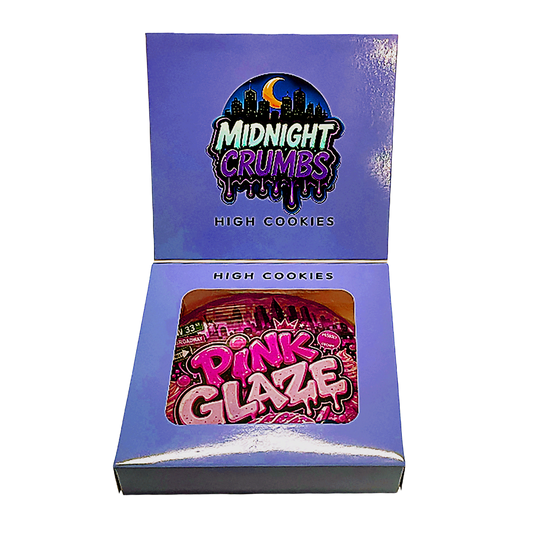 12 Pack Midnight Crumbs Shaped Bag & Window Box Set - Midnight Crumbs Pink Glaze