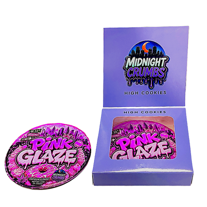 12 Pack Midnight Crumbs Shaped Bag & Window Box Set - Midnight Crumbs Pink Glaze