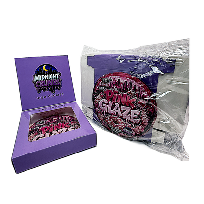 12 Pack Midnight Crumbs Shaped Bag & Window Box Set - Midnight Crumbs Pink Glaze