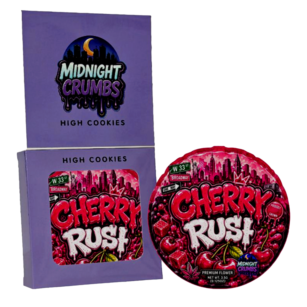 12 Pack Midnight Crumbs Shaped Bag & Window Box Set – Choose Your Design