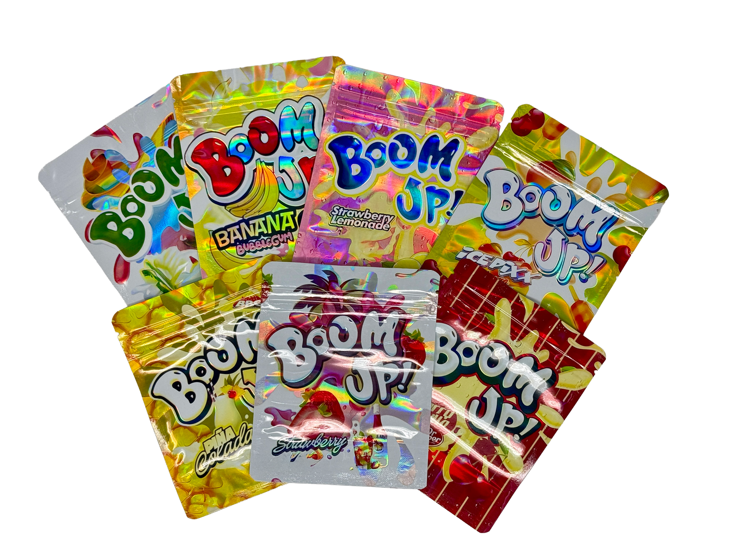 50 Pack - 3.5 Mylar Bag Mix Collection (BOOM UP)