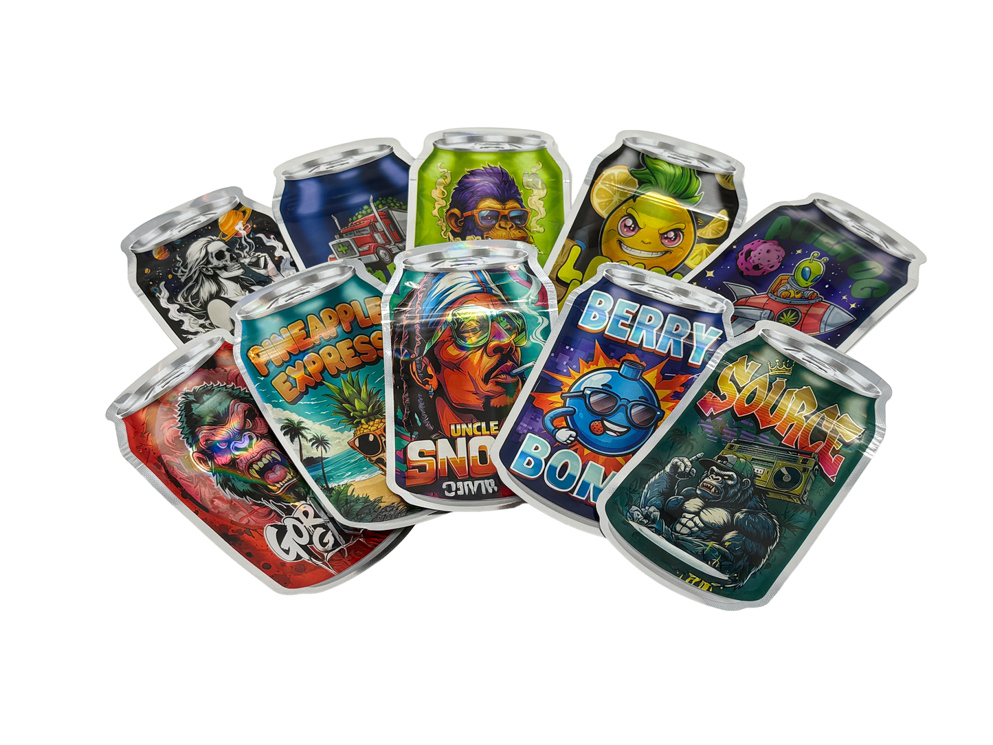 50 Pack - 3.5 Mylar Bag Mix Collection (CANS)
