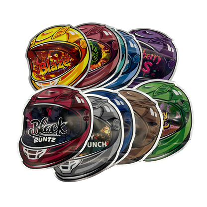 50 Pack - 3.5g Mylar Bags Mix Designs (HELMET)