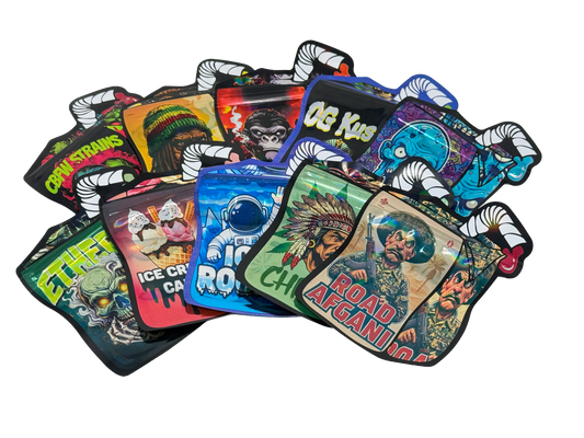 50 Pack - 3.5g Mylar Bags Mix Designs (JUICE BOX 2)
