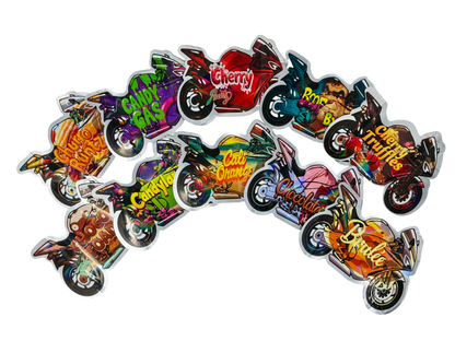50 Pack - 3.5g Mylar Bags Mix Designs (MOTORBIKES)